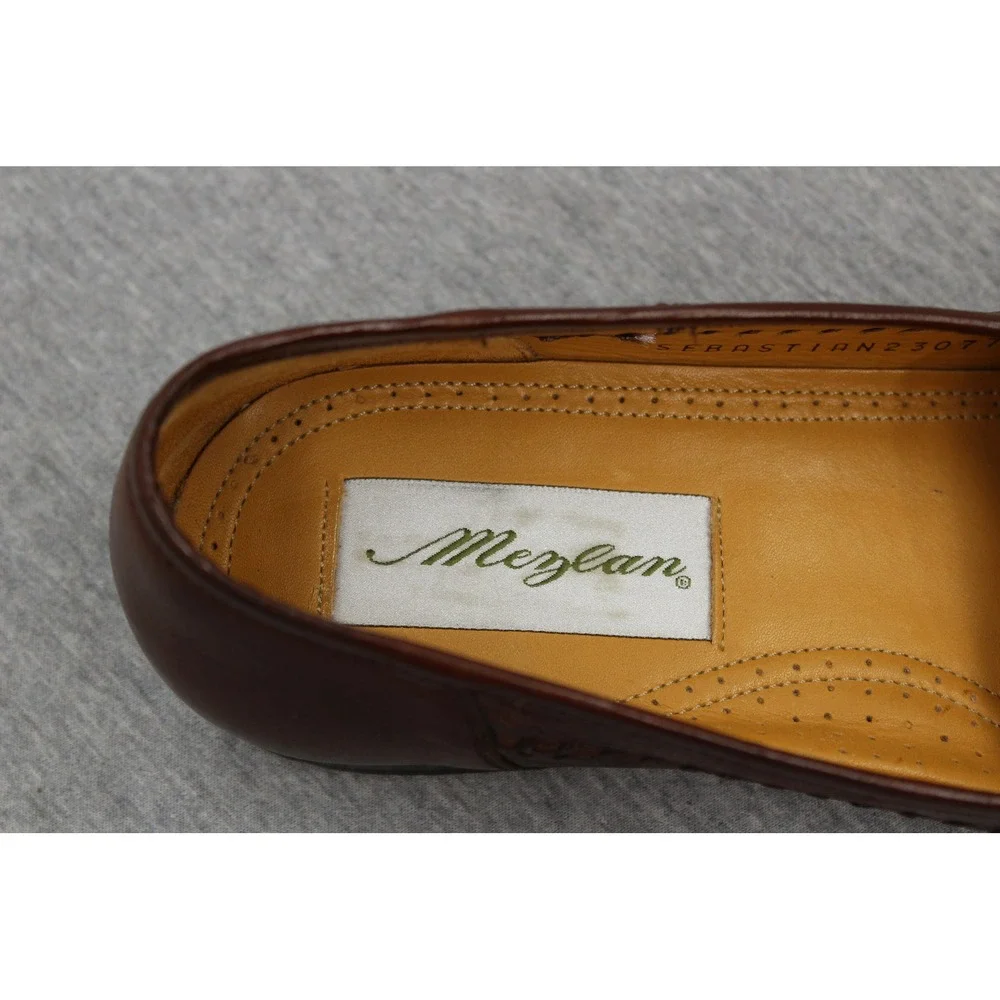Mezlan Loafers Mens 9.5 Brown Sebastian Sebastian Genuine Lizard Skin Dress Shoe